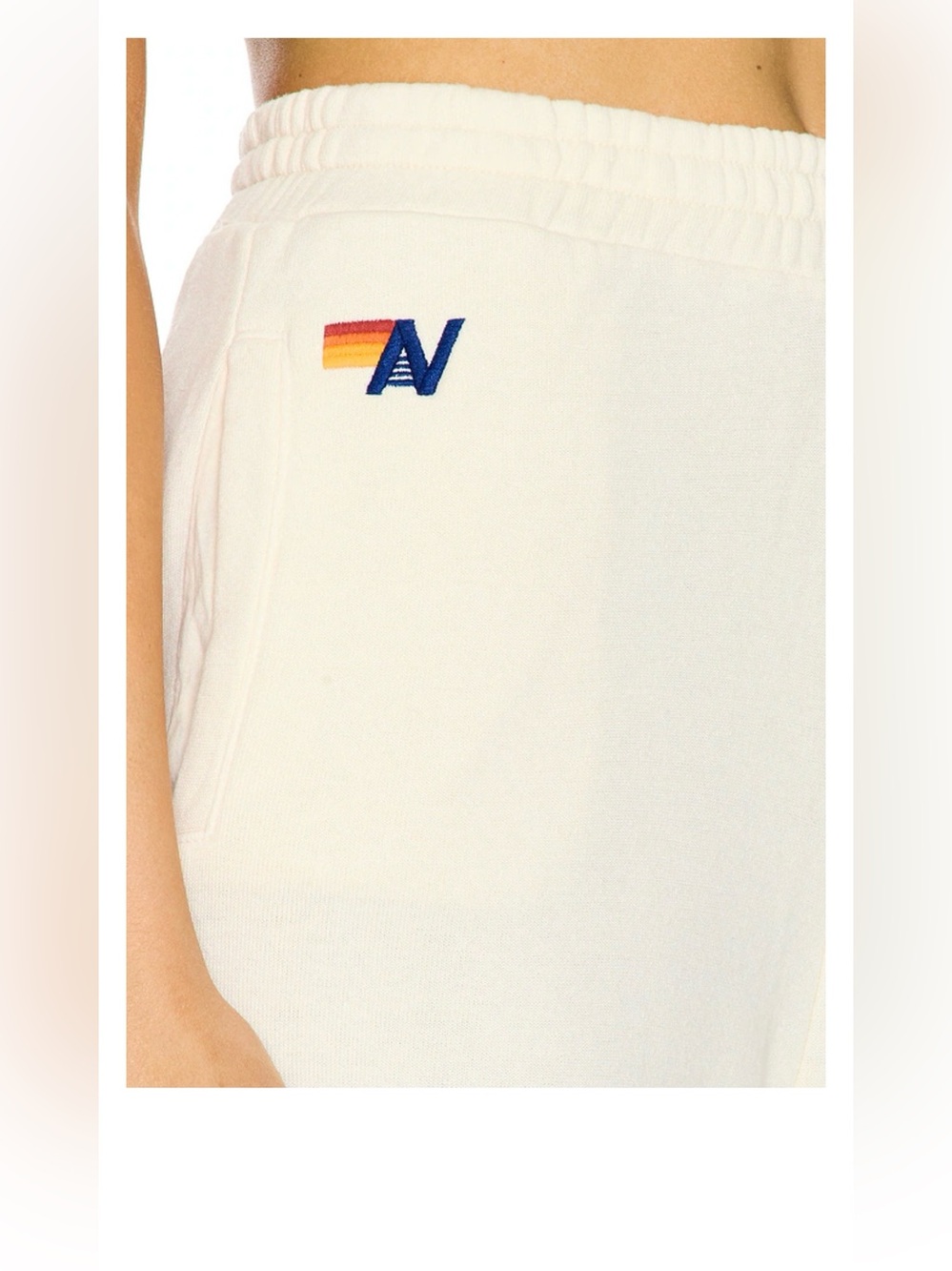 Aviator Nation Wide Leg Womens Pocket‎ Sweatpants in Vintage White